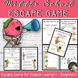 Back to School Escape Room EFL/ESL - Level 1