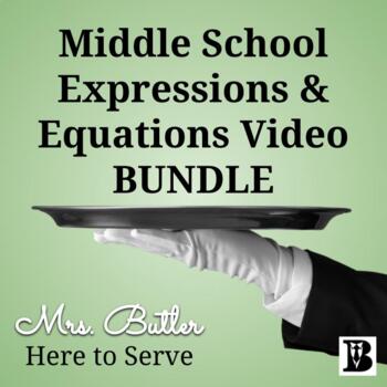 Preview of Middle School Expressions and Equations Video BUNDLE