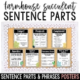 Middle School Farmhouse Succulent Parts of a Sentence Gram