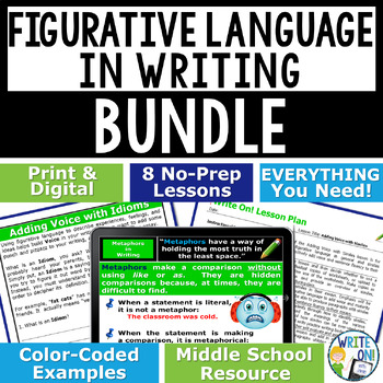 Preview of Figurative Language and Literary Devices - Literary Elements in Writing Bundle
