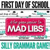 Middle School First Day Activity | Parts of Speech Grammar