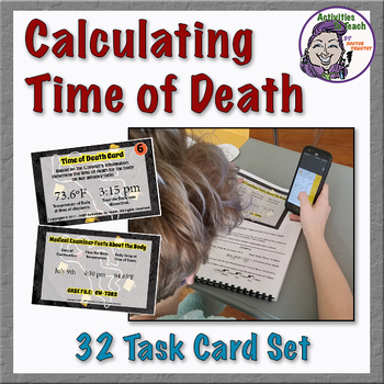 Preview of Middle School Forensics: Calculating Time of Death 101 Task Cards