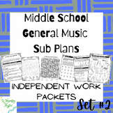 Middle School General Music Sub Plan: Independent Work Pac