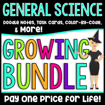 Preview of Middle School General Science Activities Growing Bundle