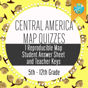 Preview of Middle School Geography, Central America Map Quiz