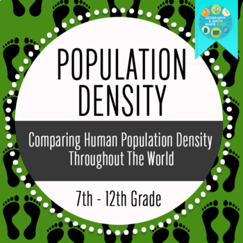 Preview of Middle School Geography: Human Population Density Map Skills