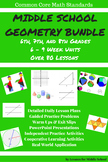 Geometry - Middle School Bundle: Grades 6-8 Geometry Stand