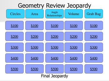 Preview of Middle School Geometry Review