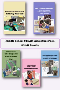 Preview of Middle School Gifted and Talented STEAM Bundle -Hands-on GATE Extension Projects