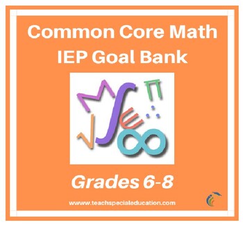 Preview of Middle School Grades 6-8 Common Core Math IEP Goal Bank