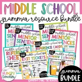 Middle School Grammar Activities Lessons and Assessment Bundle