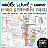 Middle School Grammar Lessons and Activities Nouns Pronoun