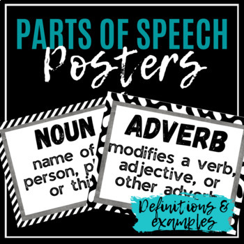 Preview of Middle School Grammar: Parts of Speech Posters! | ELA Word Wall | Bulletin Board