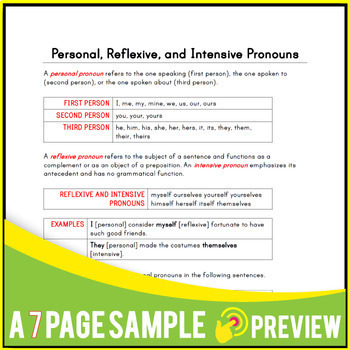 middle school grammar worksheets a full year ela bundle 7th 8th grade ela