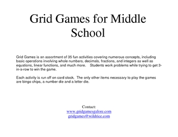 Preview of Middle School GridGames