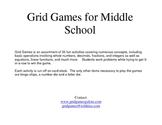 Middle School GridGames