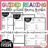 Middle School Guided Reading and Small Group Anecdotal Note Pages