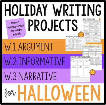 Preview of Middle School Halloween Writing Projects