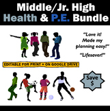 Preview of Middle School Health and P.E. Bundle: Save $ on Best-Selling Full Year Programs!