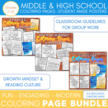 Preview of Middle School/High School Coloring Pages: Movie Day & State Testing Busy Work