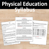 Middle School High School Physical Education PE Syllabus
