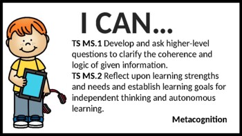 Preview of Middle School "I Can..." Statements for Gifted and Talented