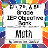 Middle School IEP Goal / Objective Bank for Mathematics
