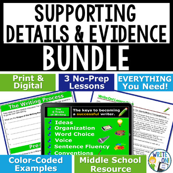 Preview of Supporting Details - Supporting Evidence in Writing Essays - Citing Evidence