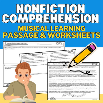 Preview of Middle School Informational Passages & Reading Comprehension Worksheets