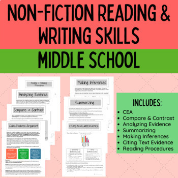 Preview of Middle School Informational Reading and Writing Set