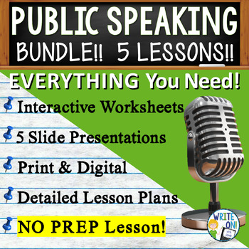 Preview of Public Speaking Introduction, Speech and Debate Unit - Bundle! - 5 Lessons!!!