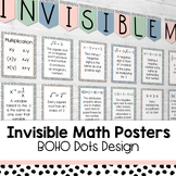 Middle School Invisible Math Posters: BOHO Dots Decor Bull