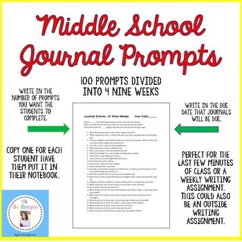  Journaling For Kids: 100 Journal Prompts for