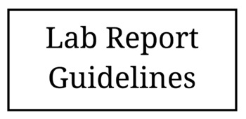 Preview of Middle School Lab Report Guidelines