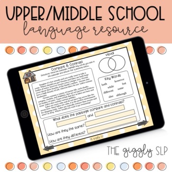 Preview of Middle School Language Activities | Digital