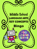 Middle School Language Arts Key Concepts Bingo