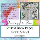 Middle School Lesson - Altered Book Pages