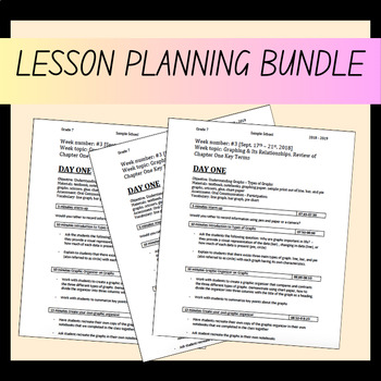 Preview of Lesson Plan Templates for Math and Science Bundle