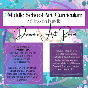 Preview of Middle School Level Curriculum Bundle - 26 individual lesson plans