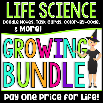 Preview of Middle School Life Science Growing Bundle