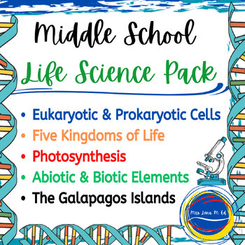 Preview of Middle School Life Science Lesson Bundle B.E.S.T. Standards