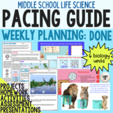 Middle School Life Science Pacing Guide - FULL YEAR