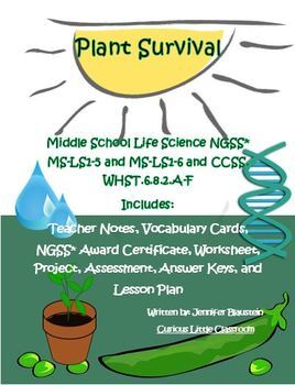 Preview of Middle School Life Science- Plant Survival