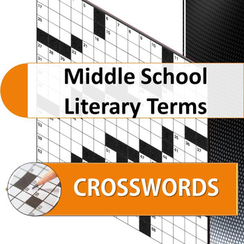 Preview of Middle School Literary Terms Crossword Puzzles