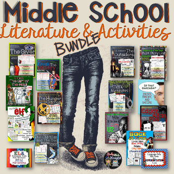 Preview of Ela Middle School Literature and Activities Bundle