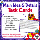 Middle School Main Idea and Supporting Detail Task Cards
