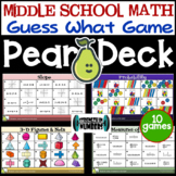 Middle School Math 10 Guess What? Games Digital Activity G