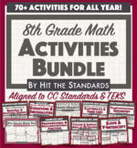 Middle School Math Activities for Whole Year Curriculum BUNDLE 
