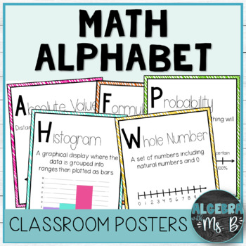 Preview of Middle School Math Alphabet