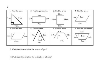 6th Grade Geometry  Area of Polygons Project by Lessons for Middle School